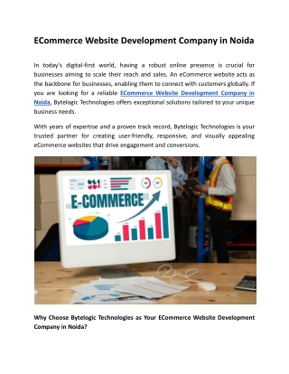 ECommerce Website Development Company in Noida