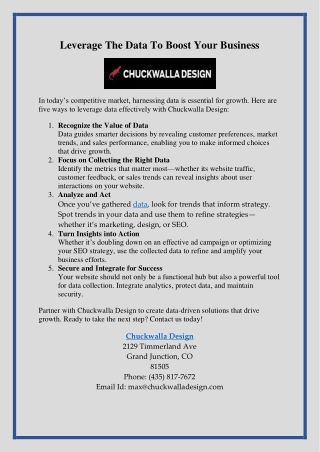 Leverage Data to Boost Your Business