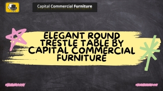 Elegant Round Trestle Table By Capital Commercial Furniture