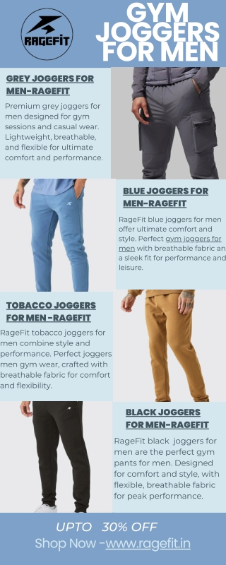 RageFit Gym Joggers for Men - The Ultimate Workout Pants for Style