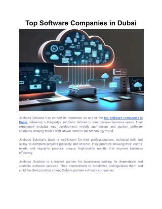Top Software Companies in Dubai