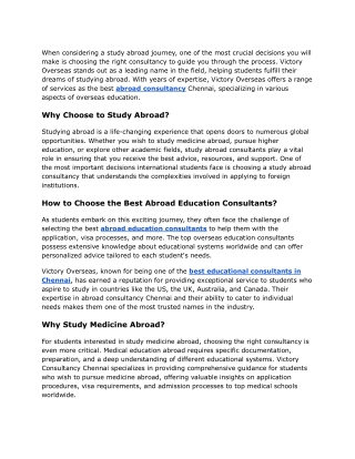 What Are the Key Steps to Study Abroad and Building Your Future?