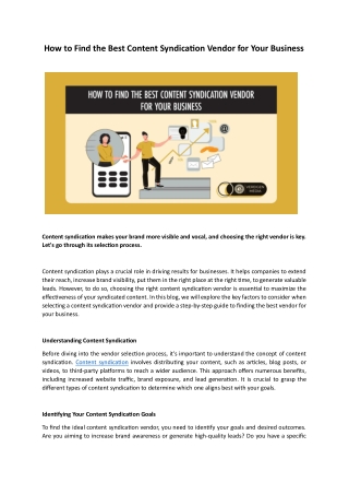 DrivingResultswithContentSyndicationVendor