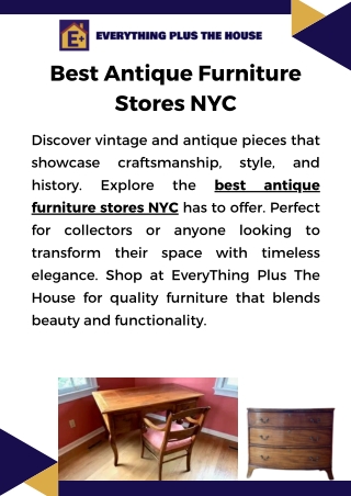 Best Antique Furniture Stores NYC – Timeless Elegance for Your Home