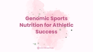 Genomic Sports Nutrition for Athletic Success