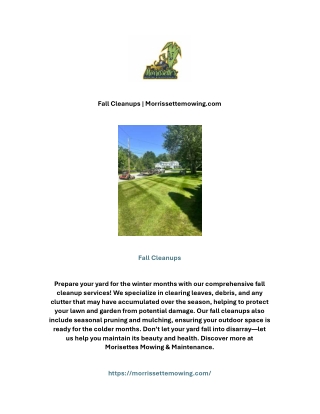 Fall Cleanups | Morrissettemowing.com