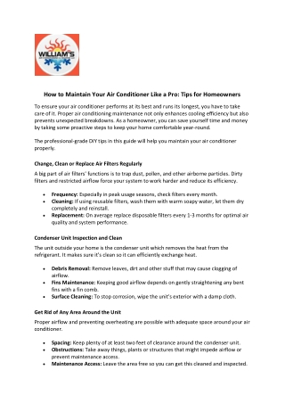 How to Maintain Your Air Conditioner Like a Pro - Tips for Homeowners