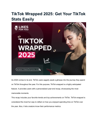TikTok Wrapped 2025_ Get Your TikTok Stats Easily