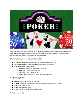 Mẹo Chơi Poker Tại 88bet 199 Mà Bạn Không Thể Bỏ Qua!