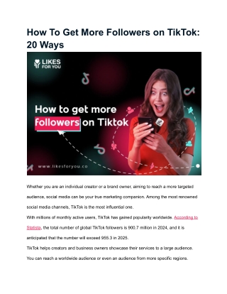 How To Get More Followers on TikTok_ 20 Ways
