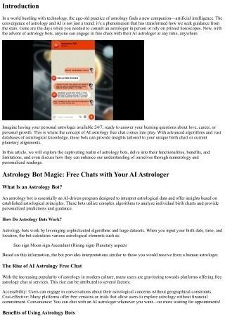 Astrology Bot Magic: Free Chats with Your AI Astrologer
