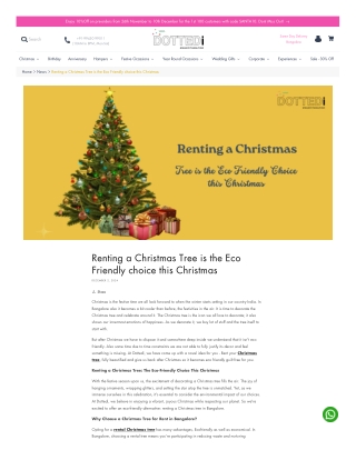 Renting a Christmas Tree is the Eco Friendly choice this Christmas