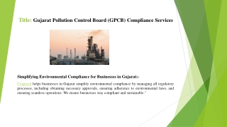 Gujrat pollution board noc