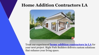 Home Addition Contractors LA