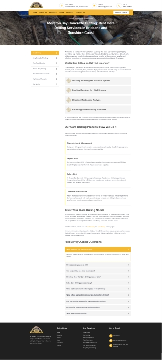 Core Hole Drilling Brisbane