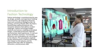 Innovating Style - The Evolution of Fashion Technology