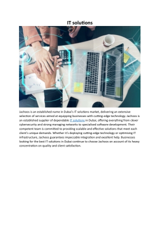 IT solutions