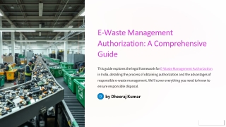 E-Waste Management Authorization: A Comprehensive Guide