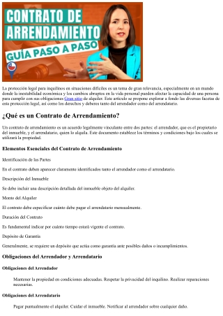 Protección Legal para Inquilinos en Situaciones Difíciles