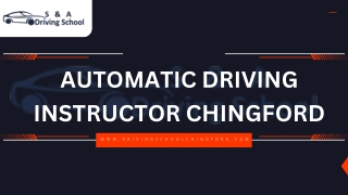 Automatic Driving Instructor Chingford