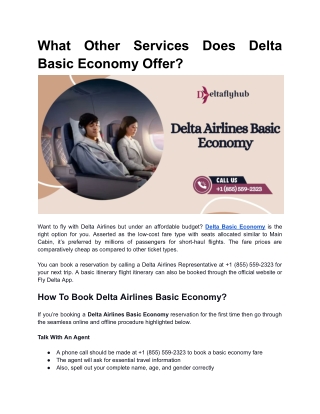 What Other Services Does Delta Basic Economy Offer