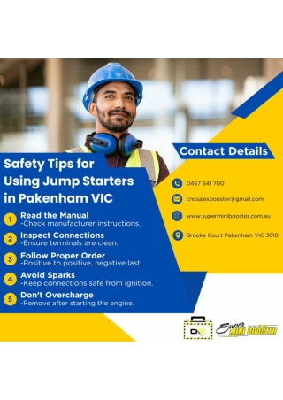 Using Jump Starters in Pakenham VIC?: 5 Safety Measures