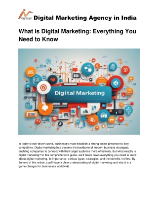 What is Digital Marketing: Everything You Need to Know