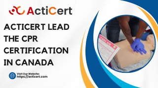 Acticert Lead The CPR certification In Canada