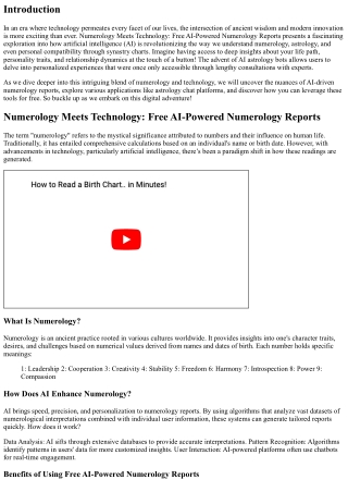 Numerology Meets Technology: Free AI-Powered Numerology Reports