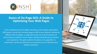 Basics of On-Page SEO: A Guide to Optimizing Your Web Pages