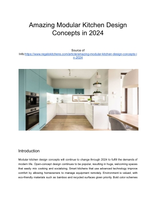Amazing Modular Kitchen Design Concepts in 2024