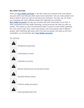 USA Best Place to Buy Twitter Accounts 2025