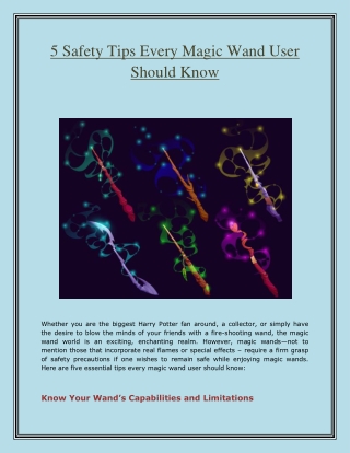 5 Safety Tips Every Magic Wand User Should Know