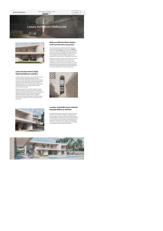 Luxury Architects Melbourne