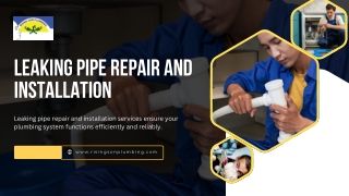 Leaking pipe repair and installation