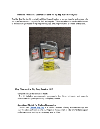 Precision Prestanda_ Essential Oil Stick för big dog  hund motorcyklar