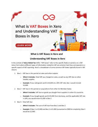 What is VAT Boxes in Xero and