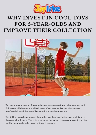 Invest in Cool Toys for 5-Year-Olds and Improve Their Collection