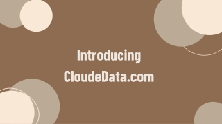 All about cloude data