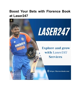 Boost Your Bets with Florence Book at Laser247