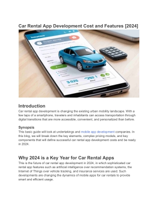 Car Rental App Development Cost and Features [2024]