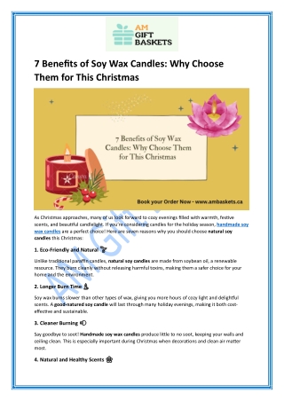 7 Benefits of Soy Wax Candles: Why Choose Them for This Christmas