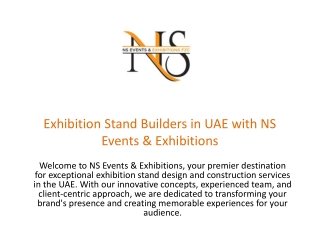 NS Events & Exhibitions FZC: Exhibition Stand Builders in UAE