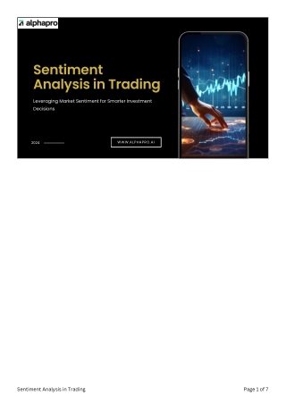 Sentiment Analysis in Trading