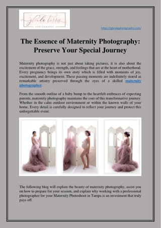 The Essence of Maternity Photography: Preserve Your Special Journey