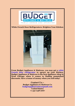 White French Door Refrigerators Brighten Your Kitchen