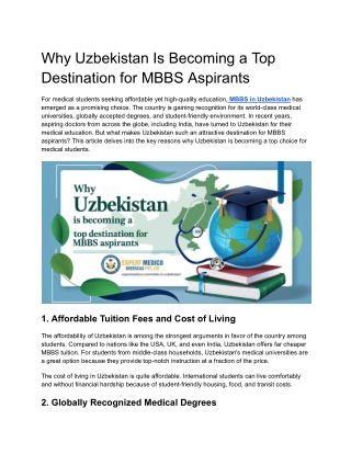 Why Uzbekistan Is Becoming a Top Destination for MBBS Aspirants (1)