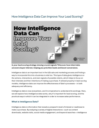 How Intelligence Data Can Improve Your Lead Scoring