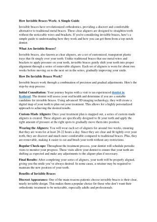 How Invisible Braces Work: A Simple Guide