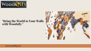 World map wall decor in wood